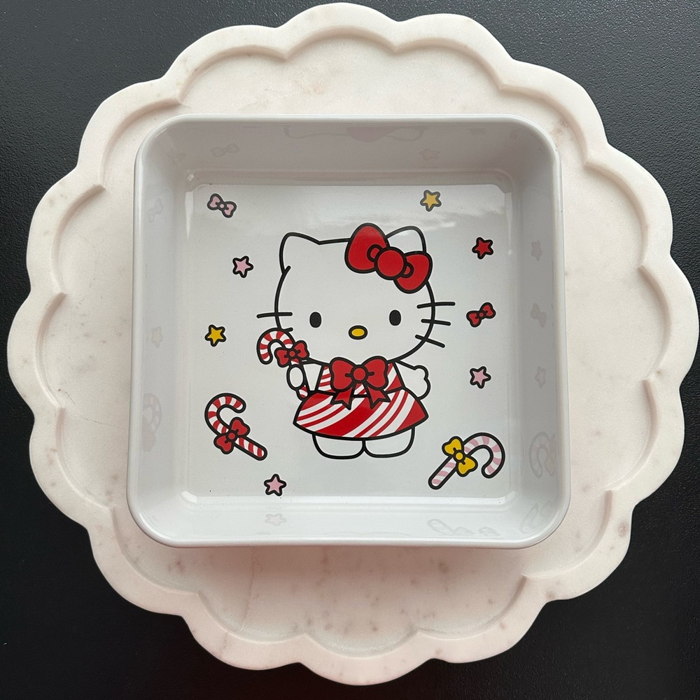 Hello Kitty Square Pepper Candy Cane Ceramic Bakeware